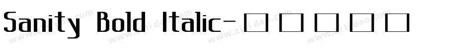 Sanity Bold Italic字体转换